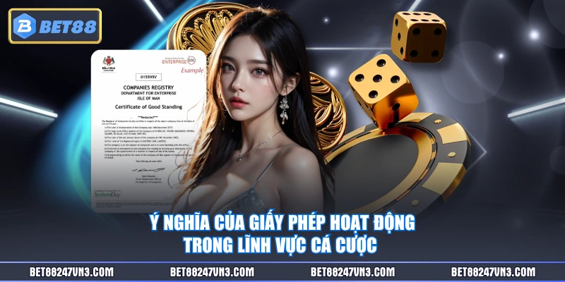 Ý nghĩa của giấy phép hoạt động trong lĩnh vực cá cược 